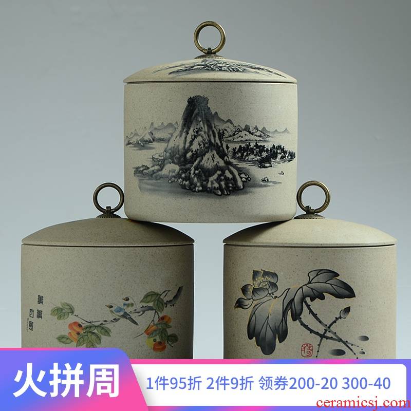 Is Yang coarse TaoPuEr caddy fixings old rock, large ceramic seal tin with violet arenaceous your up packing