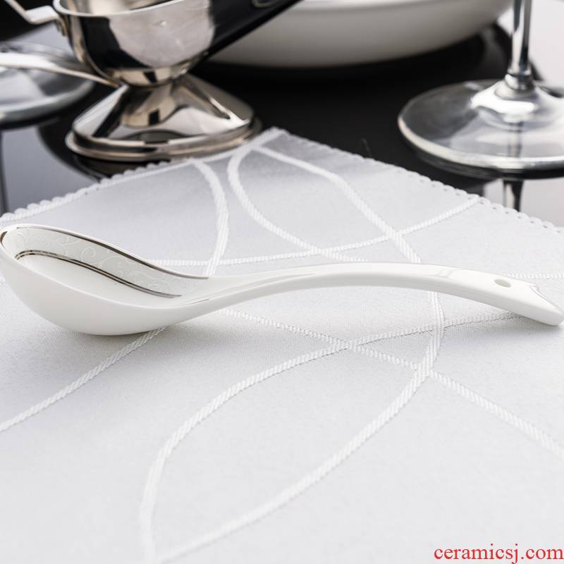 Ronda about ipads porcelain spoon, spoon, Europe type rice ladle soup spoon with long handle ceramic spoon, Barcelona