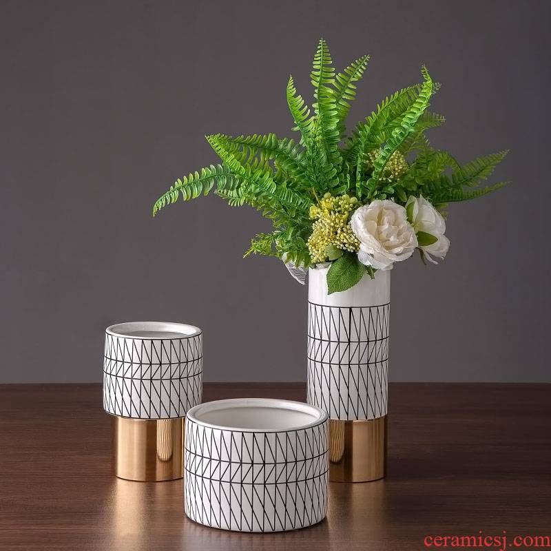 Light the key-2 luxury of mesa ceramic vase household act the role ofing is tasted furnishing articles ceramic vase vase household act the role ofing is tasted the study sitting room adornment