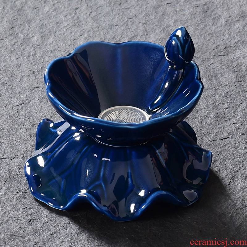 Laugh, Jin Yunsong creative kung fu ji blue tea) household ceramics filter) combination