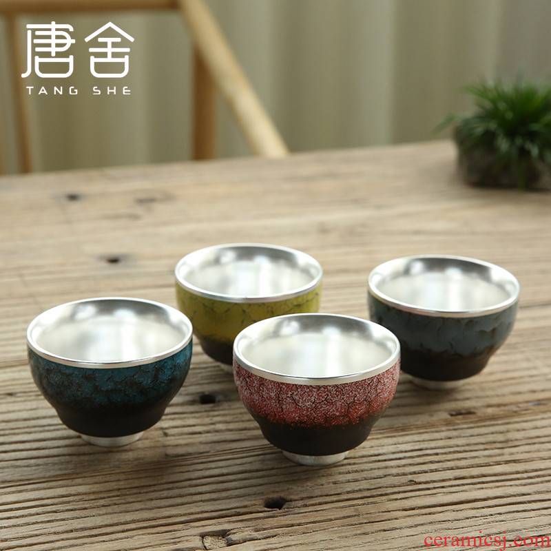 Don difference up 999 sterling silver inner ceramic cups, spring, summer, autumn and winter coppering. As silver personal master single sample tea cup tea cup