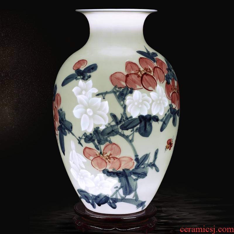 Creative thin foetus and exquisite porcelain jingdezhen ceramics wealth vase furnishing articles knife clay flower arranging hand - made ornaments