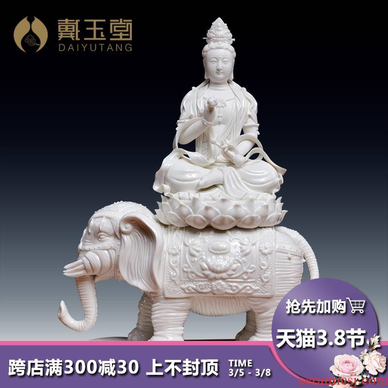 Yutang dai dehua white porcelain like this life Buddha samantabhadra bodhisattva is a snake dragon statute dedicated home furnishing articles at home