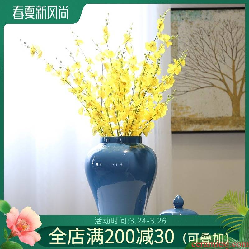 Chinese creative club sitting room adornment general tank vases, ceramic flower receptacle caddy fixings tea table porch place