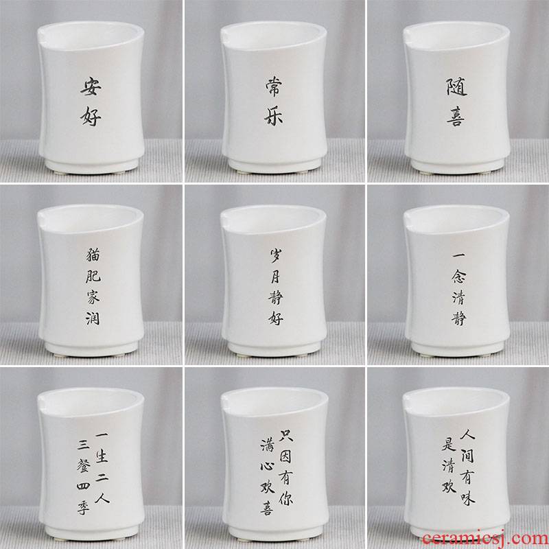 Creative ceramic vase there character study office gift office supplies customized desktop stationery receive a barrel