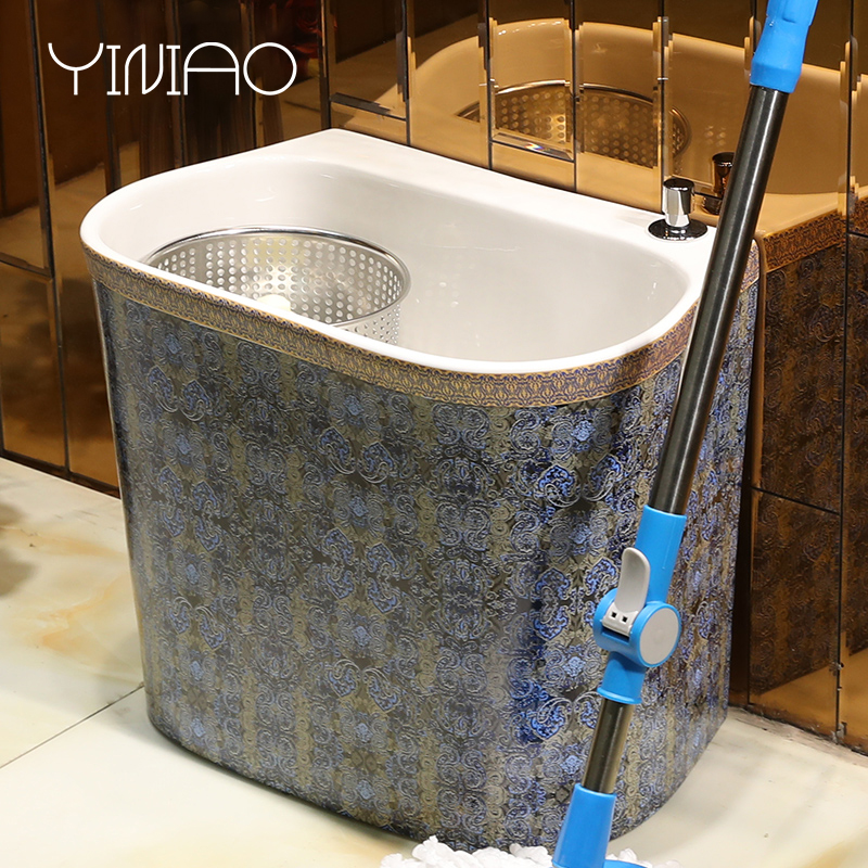 Ceramic wash basin mop pool mop mop pool to drag palmer mop pool household bathroom floor balcony pool