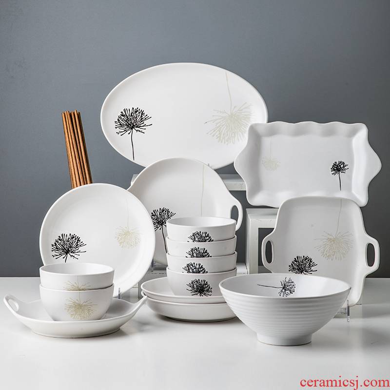 Youcci porcelain Japanese leisurely creative ceramic tableware suit home dishes dishes suit combination of Chinese style of eating
