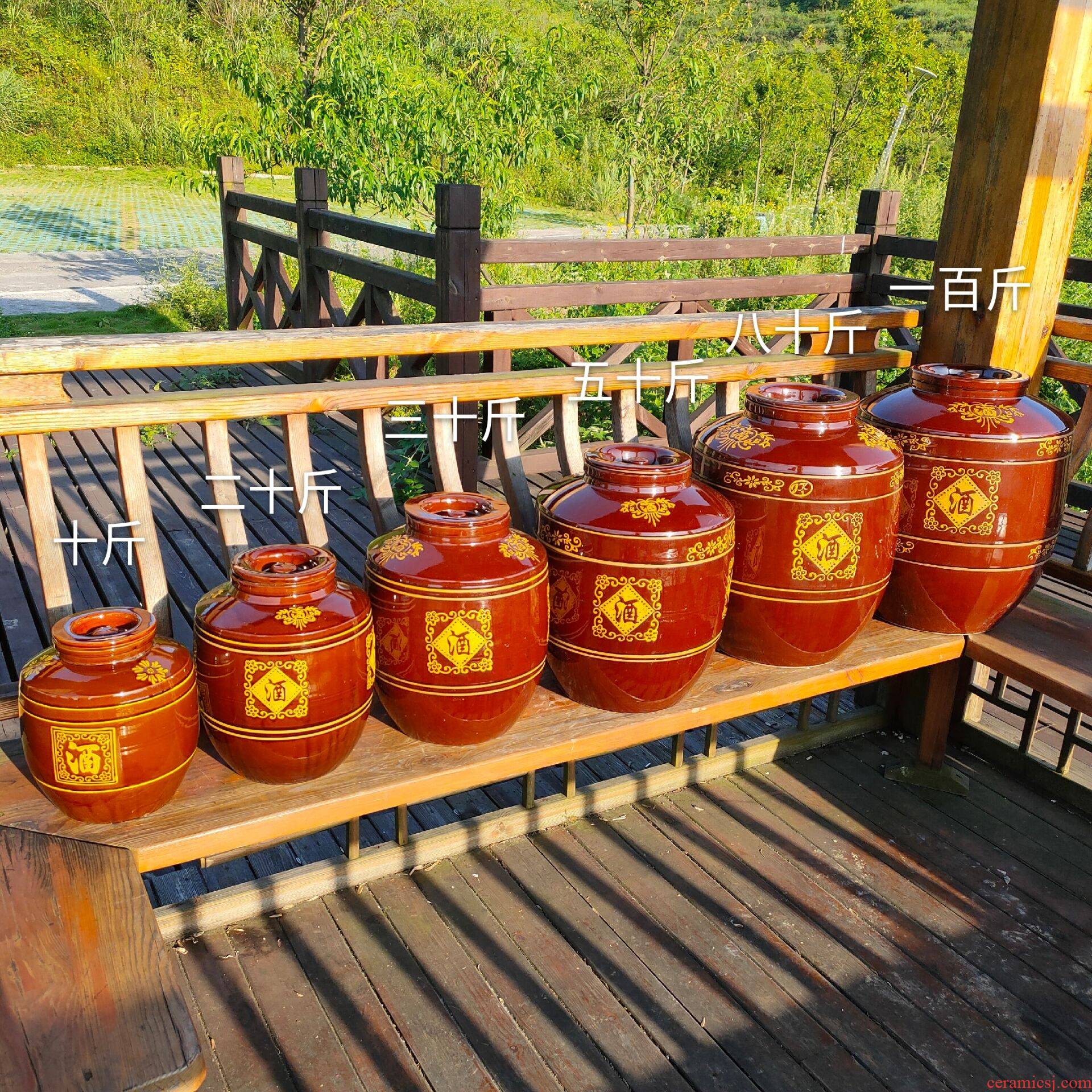 Ceramic jars it great earthenware jar sealing jugs with wine yeast of 10-100 tons of household hoard jars