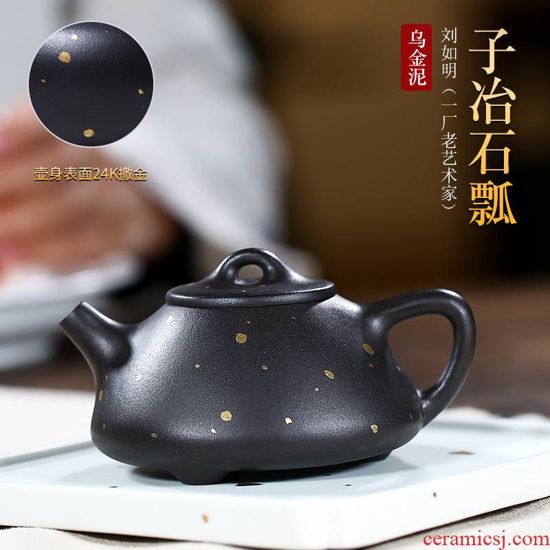 Leopard lam, yixing famous quality goods are it to pure manual kung fu tea set teapot best xi shi pot of the teapot
