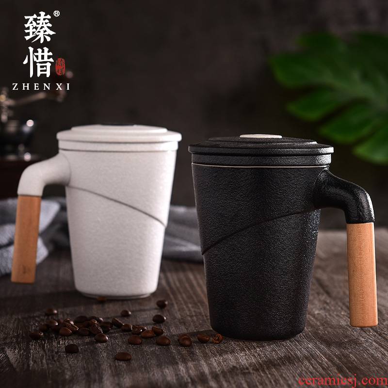 "Cherish individuality creative custom mugs with cover filter cups household ceramic tea cup glass office