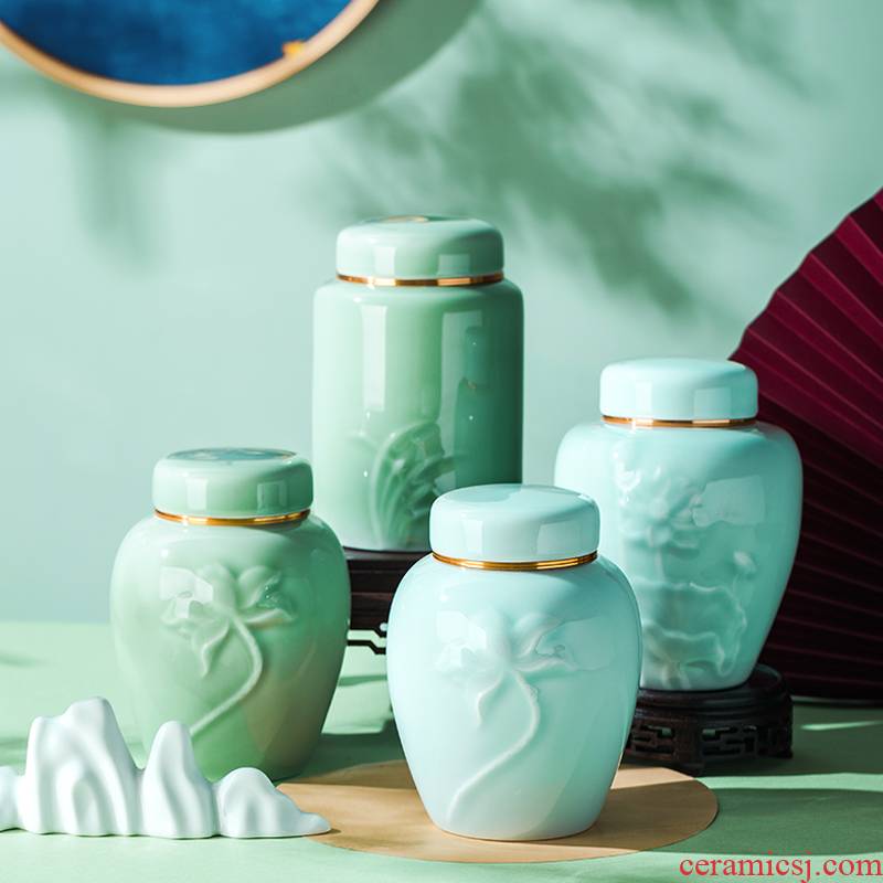 Half jins to portable tea pot, ceramic seal pot tea boxes POTS with 250 g travel on business