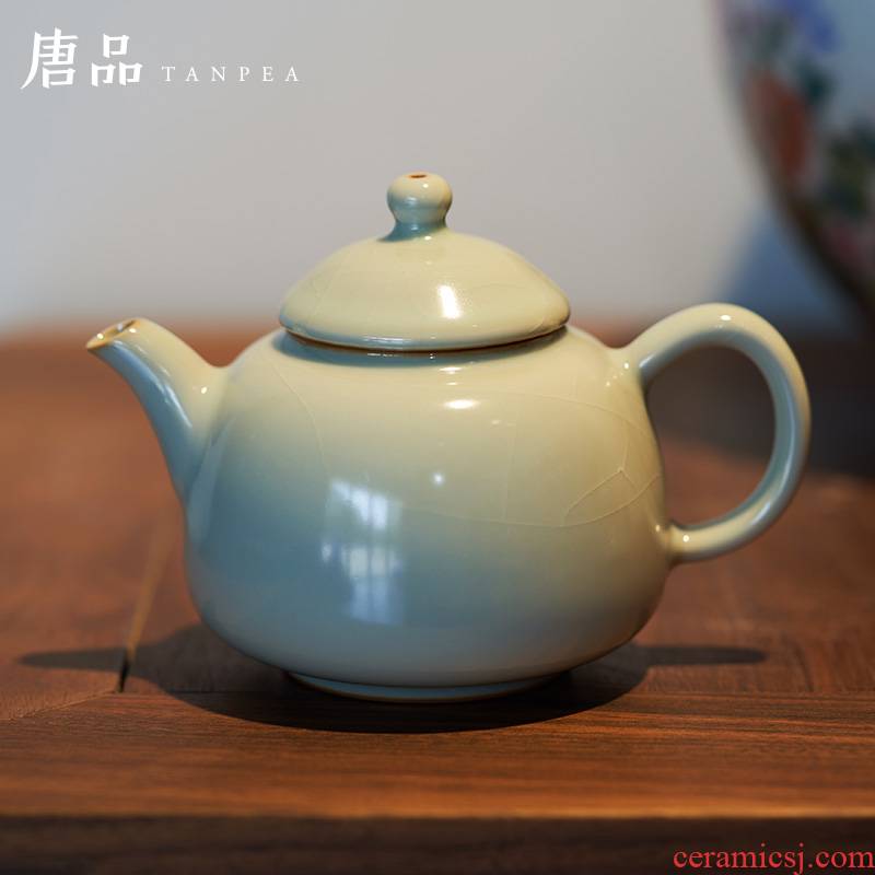 Jingdezhen porcelain teapot azure all checking ceramic small teapot of primitive simplicity on household single pot