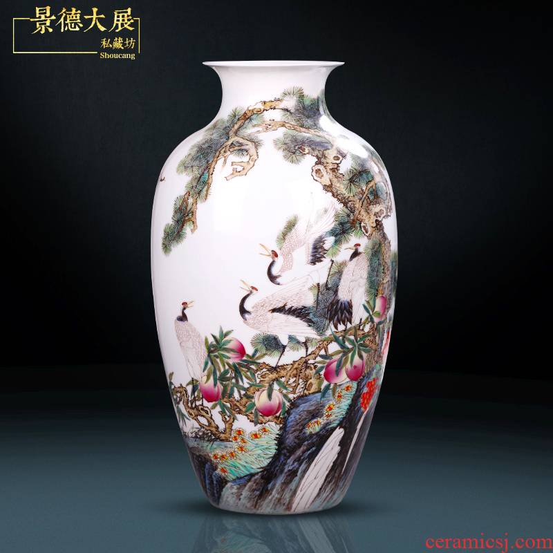 The Master of jingdezhen hand - made vases, pottery and porcelain furnishing articles household act the role ofing is tasted Chinese style living room TV ark, handicraft decoration