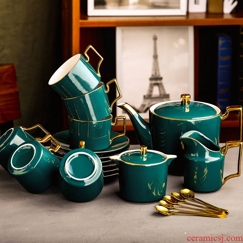 European ceramic household afternoon tea coffee appliances small key-2 luxury see colour and coffee cups and saucers sets of assembly crossover vehicle
