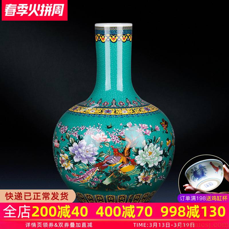 Jingdezhen ceramics of large vase furnishing articles large flower arrangement sitting room adornment I household act the role ofing is tasted TV ark