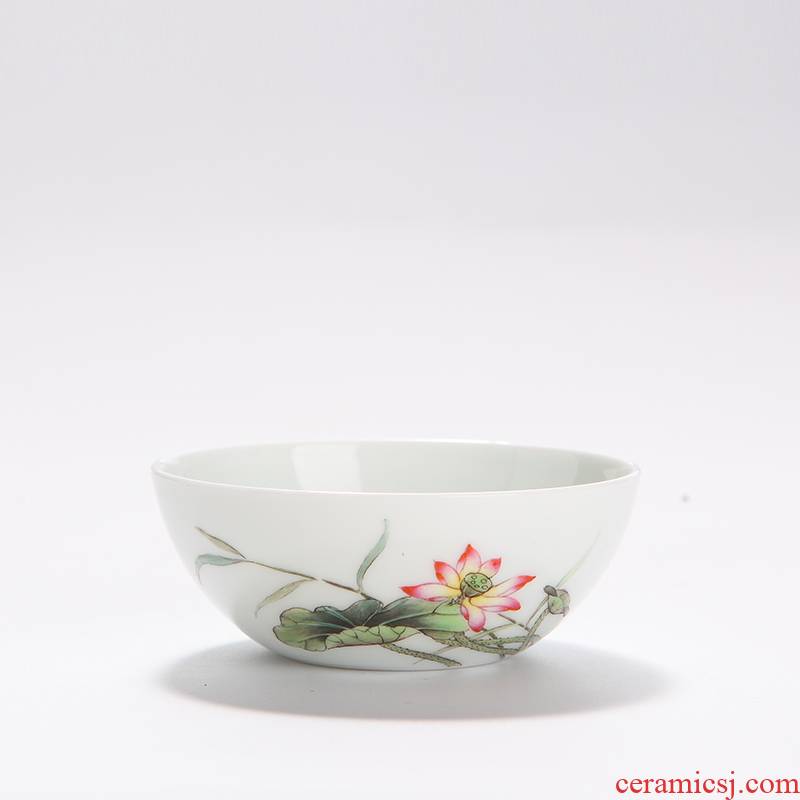 Treasure porcelain jingdezhen Lin pastel spring, summer, autumn and winter masters cup ceramic kung fu tea cups hand - made sample tea cup