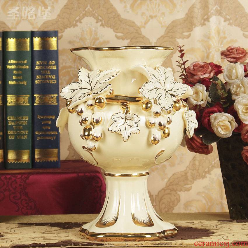 SAN road fort European vase creative ceramic decoration large living room TV cabinet decorative vase wedding gift