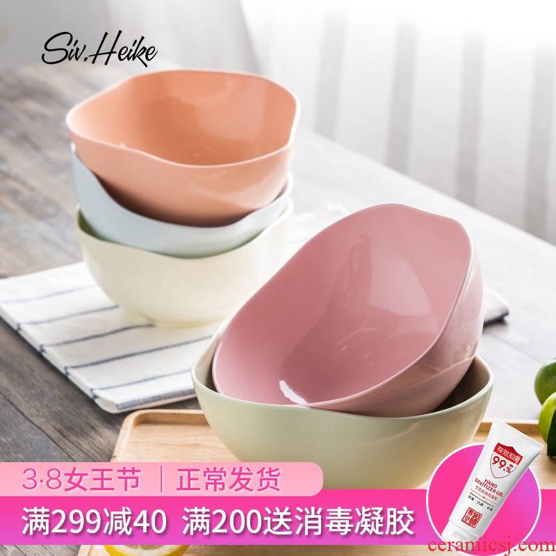 Nordic creative home, Japanese European ceramic bowl large soup bowl dessert dish salad bowl mercifully rainbow such as bowl bowl dishes