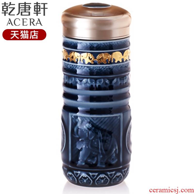 Do Tang Xuan porcelain fine gold with a silver spoon in its ehrs expressions using, like portable cup double ceramic water cup business gifts send leading men