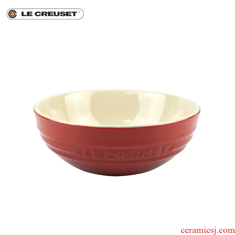 France 's LE CREUSET cool color stoneware multifunctional bowl diameter 15 cm