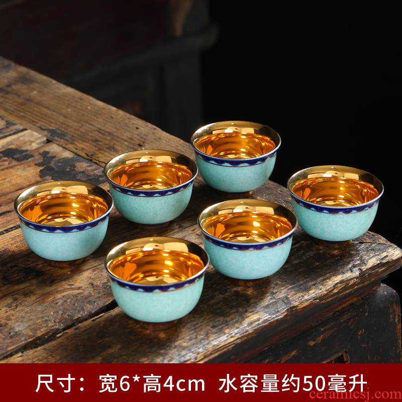 The Sample tea cup single CPU ceramic masters cup kung fu tea cup under the glaze color hand - made white porcelain porcelain small personal tea cup