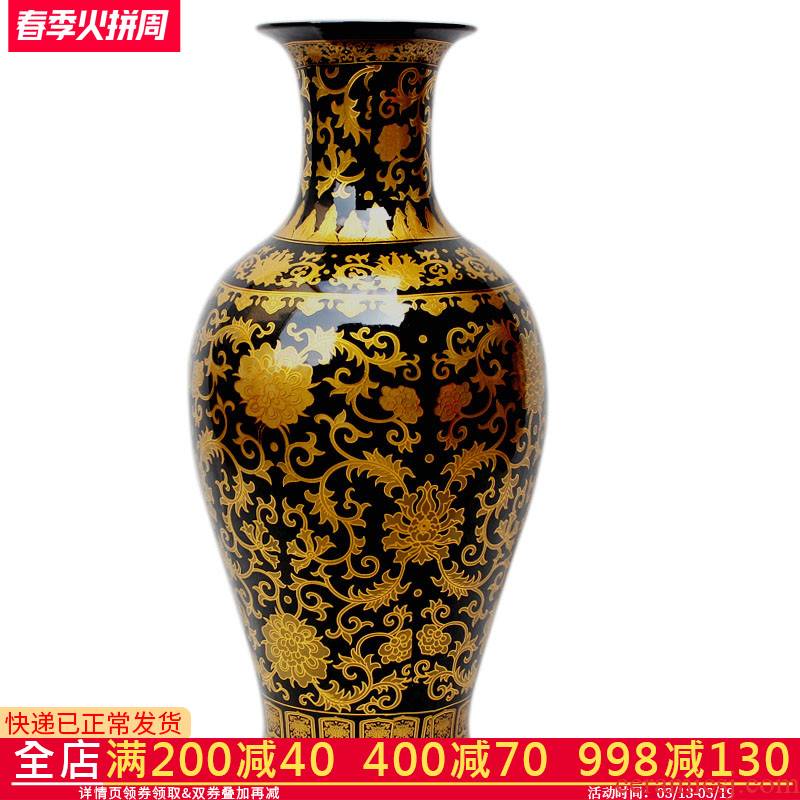 Sharply aj35 jingdezhen ceramics glaze of large vases, flower arranging office decoration handicraft furnishing articles in the living room