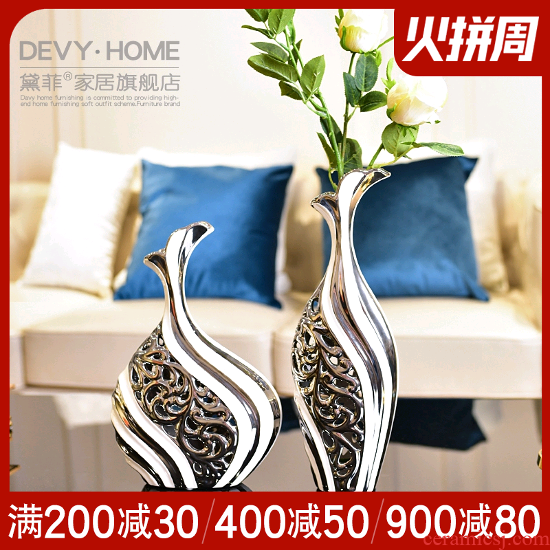 I and contracted ceramic vases, TV ark, creative furnishing articles wine sitting room adornment ornament household act the role ofing is tasted flower arrangement