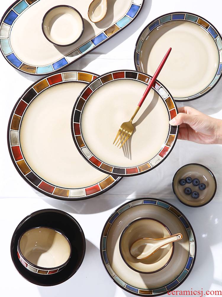 Creative home three - piece western minimalist suit gifts more Japanese household dishes light much tableware ceramics