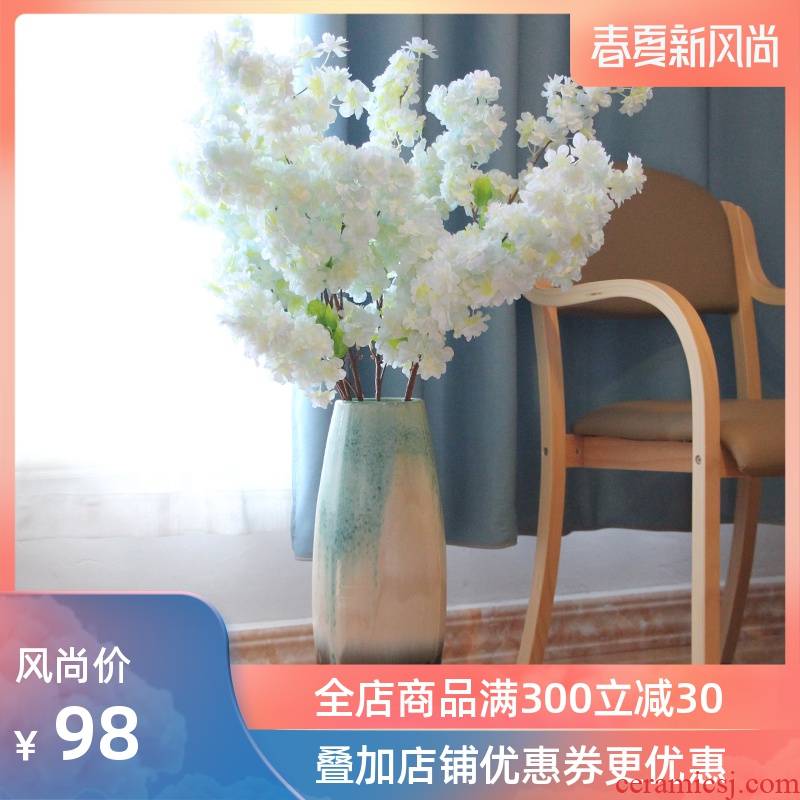 I and contracted Europe type of jingdezhen ceramics sitting room ground flower implement three glaze up vases, decorative furnishing articles