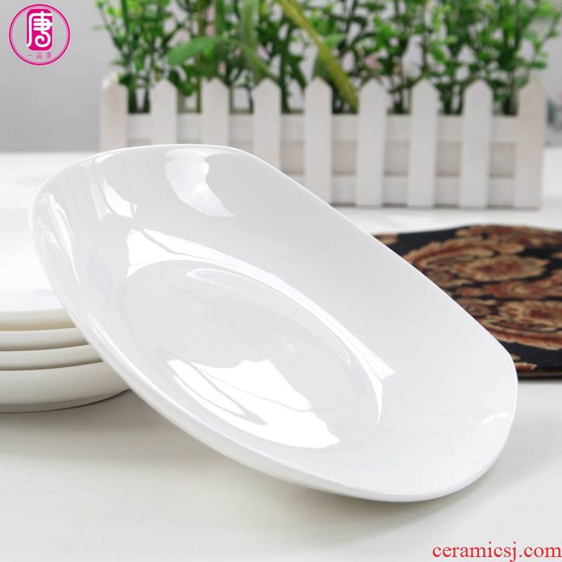 Yipin Tang Chun 0 square plate the white household ceramic soup plate creative west tableware hotel ipads porcelain plates