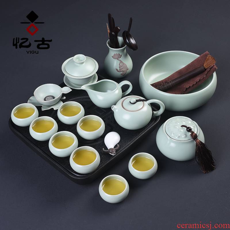 Have the ancient your up office kung fu tea set a complete set of ceramic tea set household contracted to open the teapot teacup tea tray