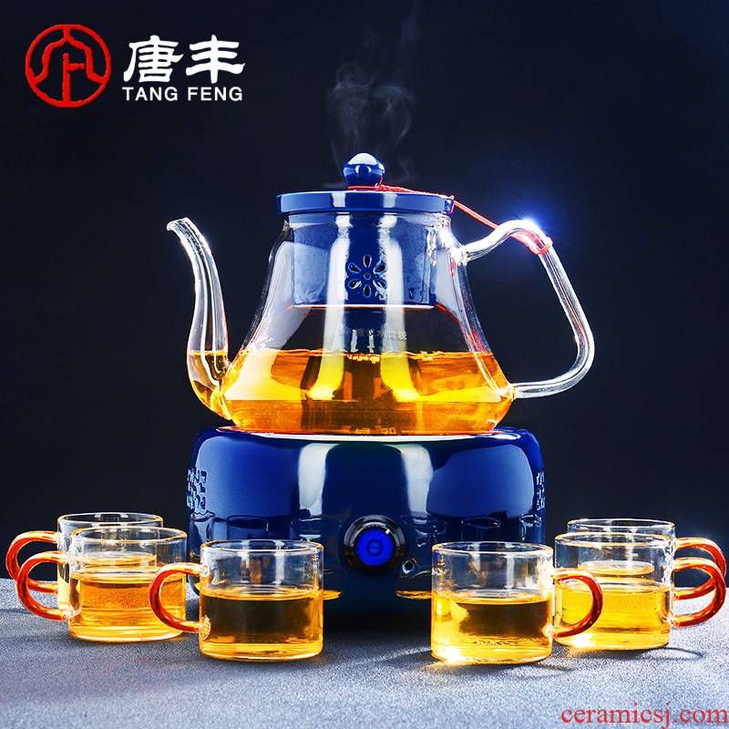 Tang Feng thickening glass steamed steaming kettle black tea tea kettle electric TaoLu boiling kettle high - temperature tea set