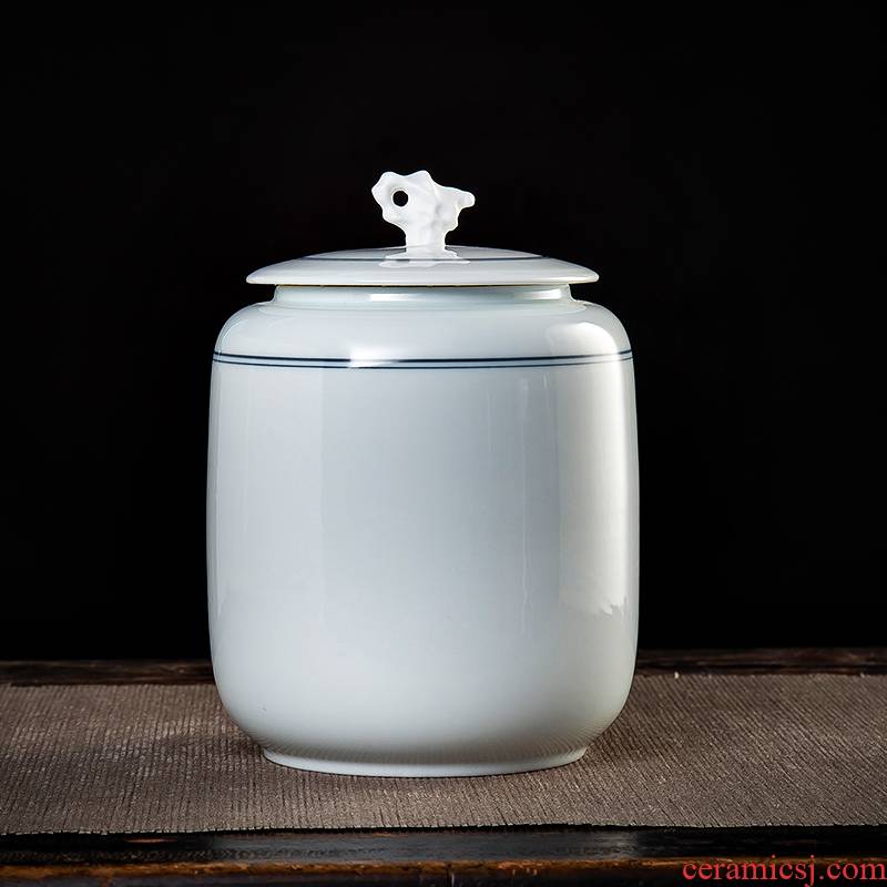 Jingdezhen the packed tea pot ceramic seal pot pu barrels with cover large capacity domestic storage cylinder extra large