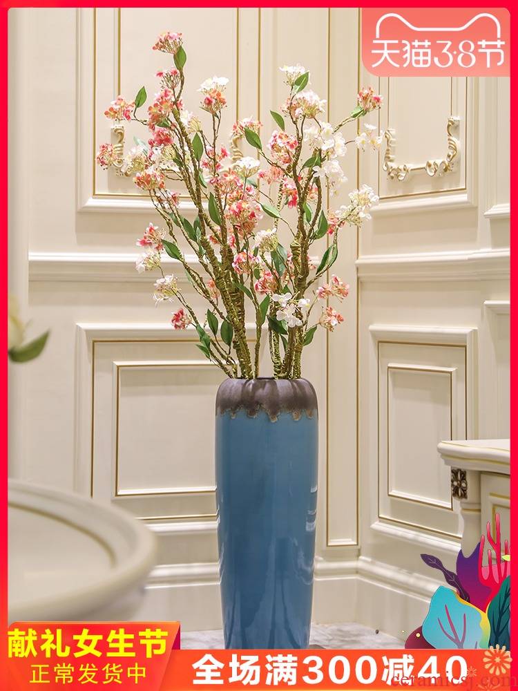 Contracted and I large ceramic vase landing place hotel sitting room bedroom dry flower villa decoration flower arranging simulation