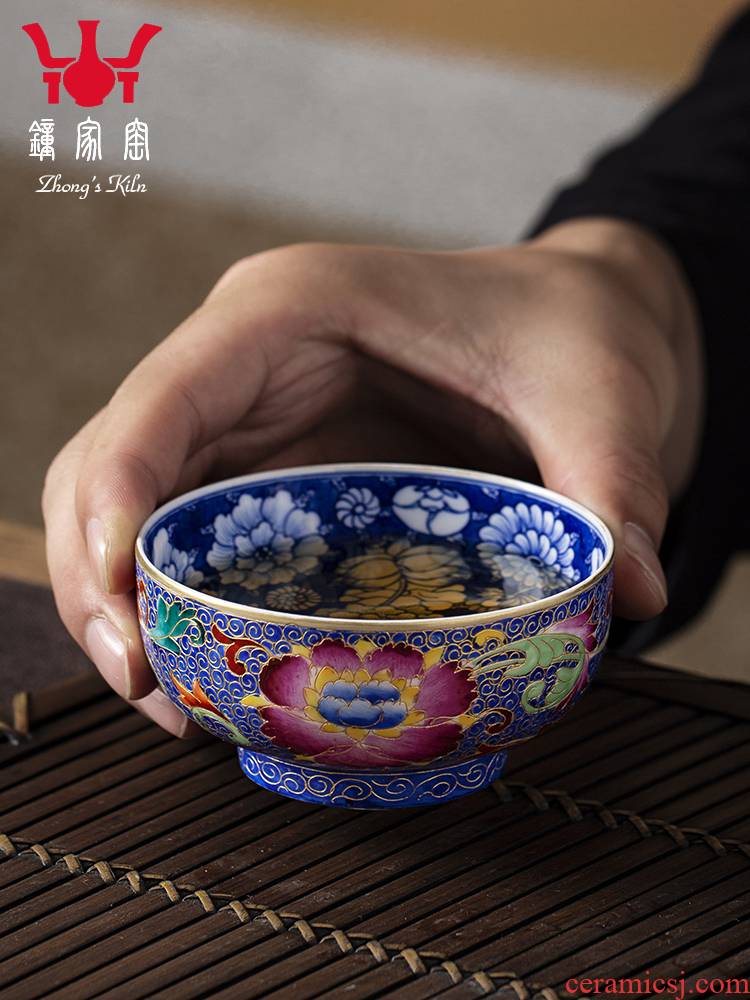 Clock home up with jingdezhen ceramic cups checking sample tea cup single cups of wire inlay enamel see colour master cup for cup