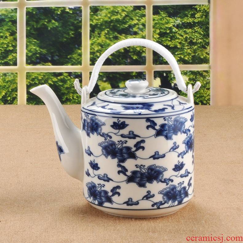 Jingdezhen ceramic cold cold porcelain kettle pot teapot summer home girder pot 2 L and 3.6 L high temperature to hold