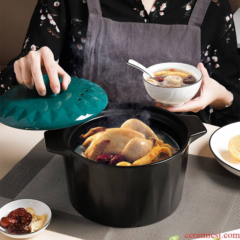 Casserole stew soup home fire gas Japanese high - capacity ceramic pan, high - temperature small stone bowl comes next
