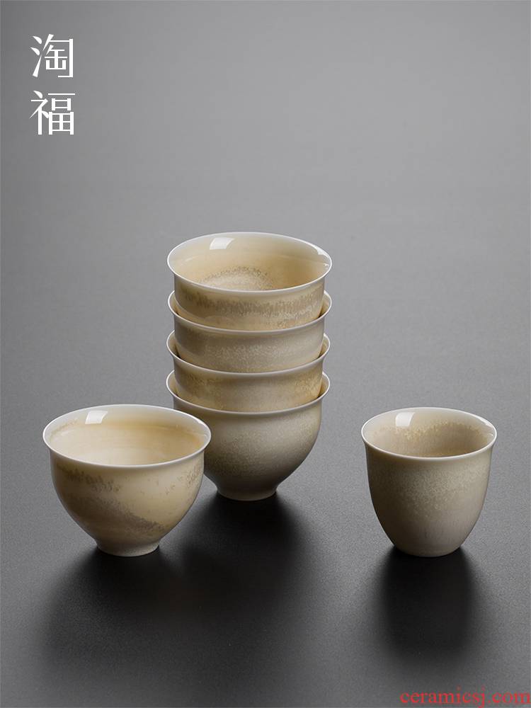 Jingdezhen ceramic cups a single small single sample tea cup masters cup pure manual kunfu tea cup tea home