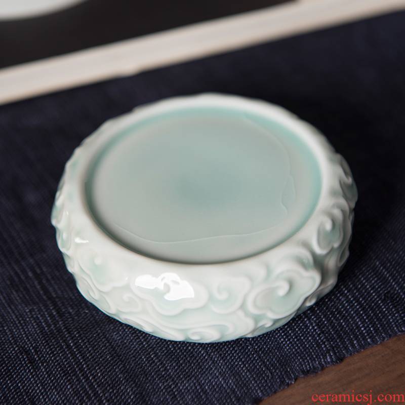 Good content of jingdezhen ceramic tea set furnishing articles xiangyun shadow home left up green tea sets tea accessories cover