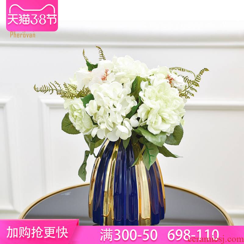 I and contracted sitting room desk ceramic flower arranging furnishing articles European table dry flower simulation flower creative porcelain porcelain