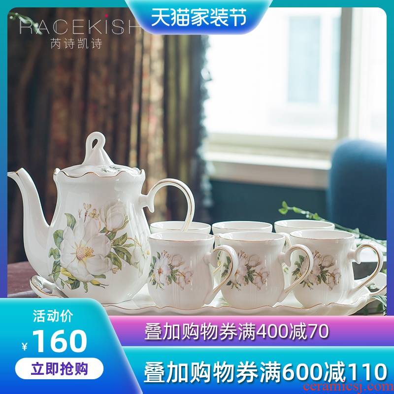 European coffee cup suit creative contracted English afternoon tea tea sets red cup dish of ceramic tea set