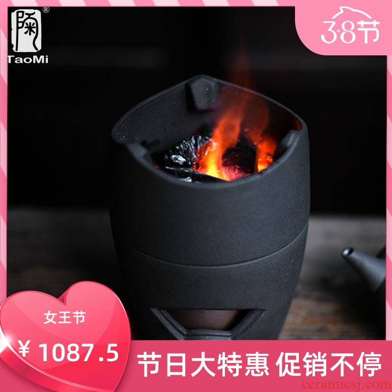 Gather charcoal stove charcoal household Japanese scene alcohol lamp based warm tea ware ceramic boiled tea stove flame is suing dry