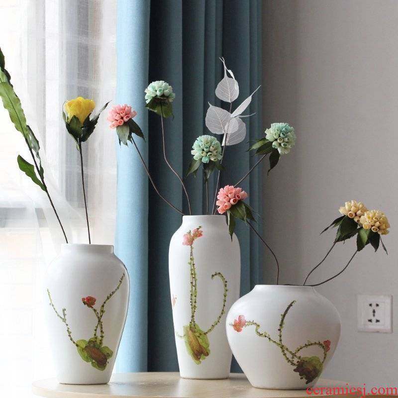 I and contracted new Chinese hand - made ceramics vase model household adornment desktop furnishing articles dry flower flowers in the living room