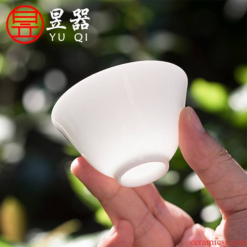 Yu ware jingdezhen ceramic cups of jade pure white porcelain clay sample tea cup made - to - order kung fu tea tea cup
