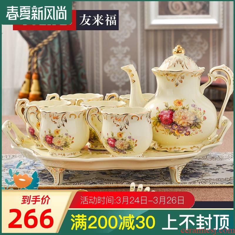 Ceramic kettle suit cold heat to hold to high temperature cool kettle high - capacity cool juice pot pot of water with the teapot