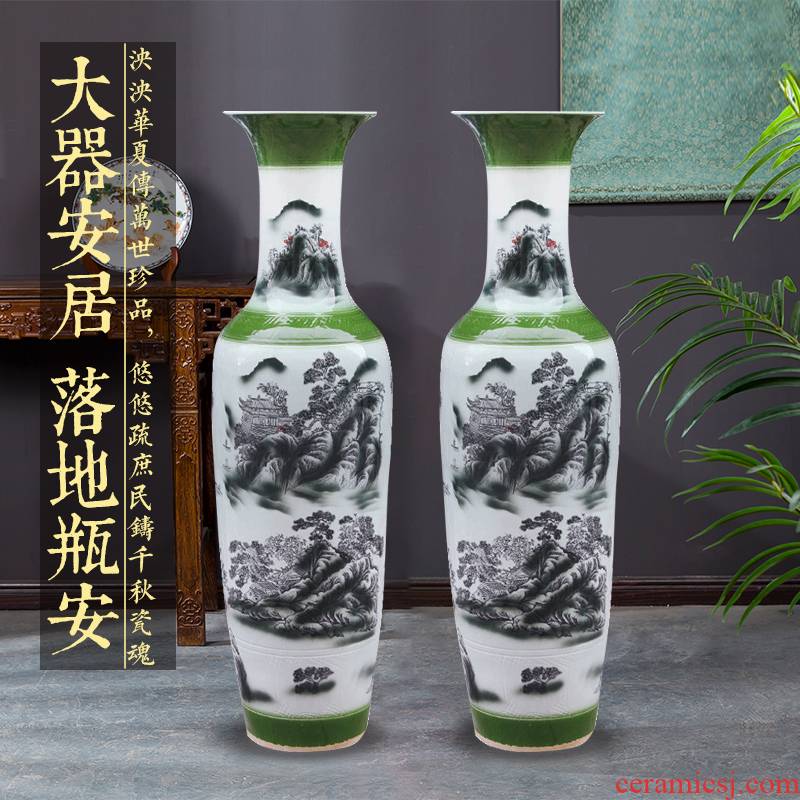 Splendid sunvo e179 jingdezhen ceramics color ink landscape painting of large vases, restoring ancient ways is the sitting room adornment