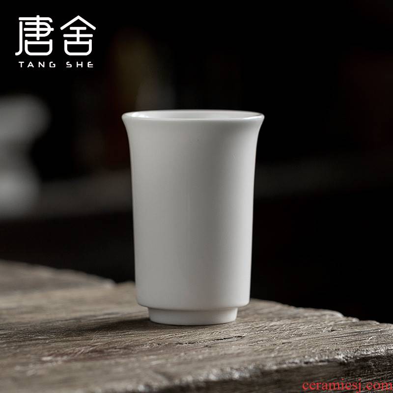 Tang's white porcelain fragrance - smelling cup kung fu tea taking master cup ceramic cups straight body high creative custom tea cup