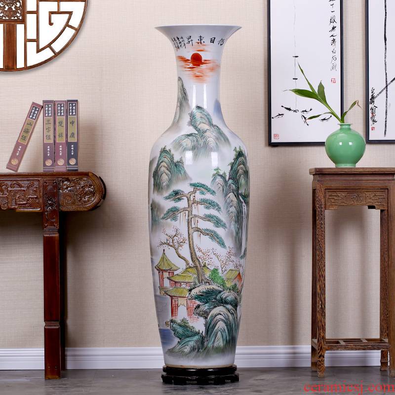 Jingdezhen sitting room of large vases, sun dongsheng hand - made porcelain decorations study hotel large furnishing articles