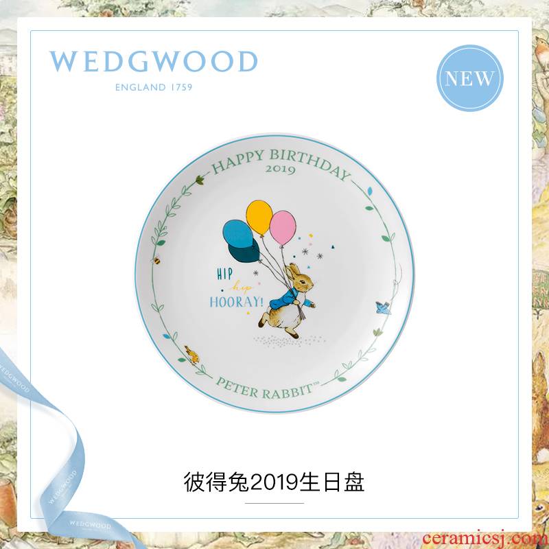 WEDGWOOD waterford WEDGWOOD Peter rabbit 2019 birthday plate ipads porcelain tableware continental plate box 40034104