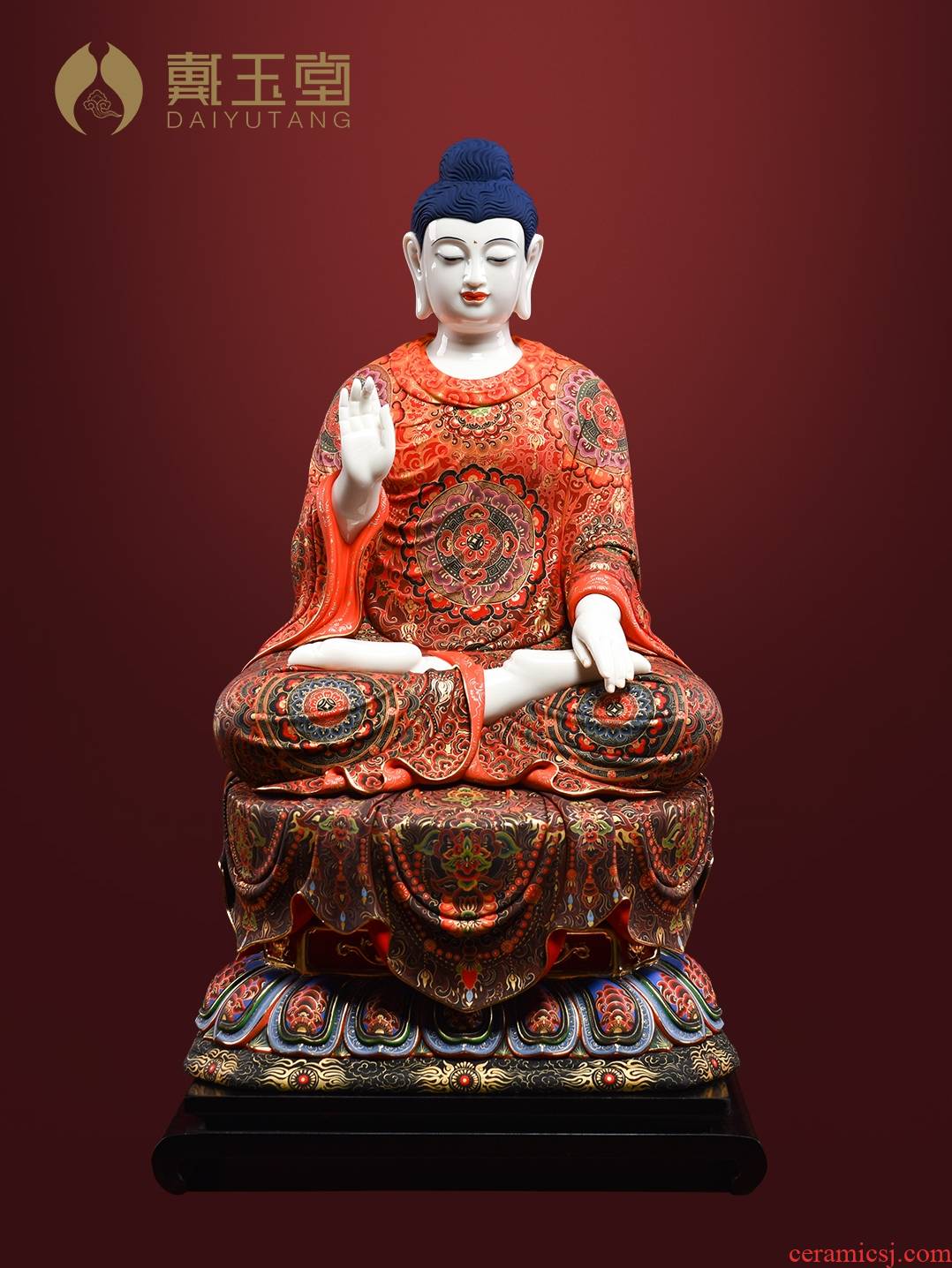 Yutang dai ceramic Buddha statute to occupy the extremely Buddha shakyamuni Buddha had handicraft furnishing articles